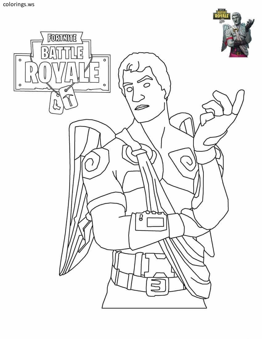 Fortnite coloring pages for teenagers