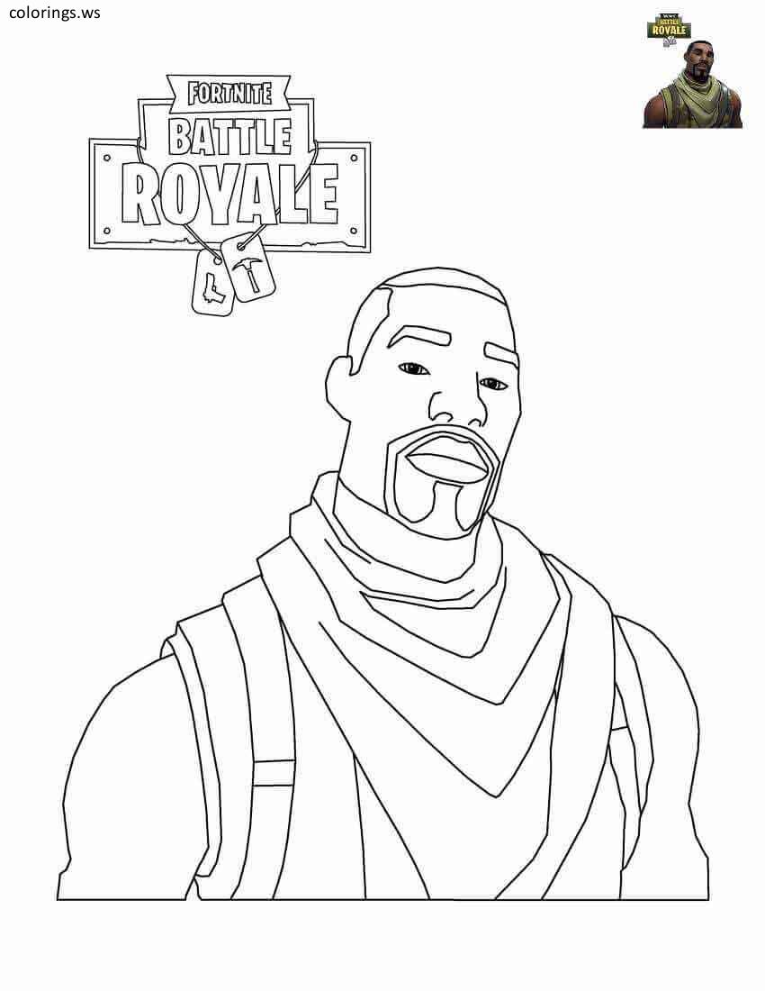 fortnite commando coloring page