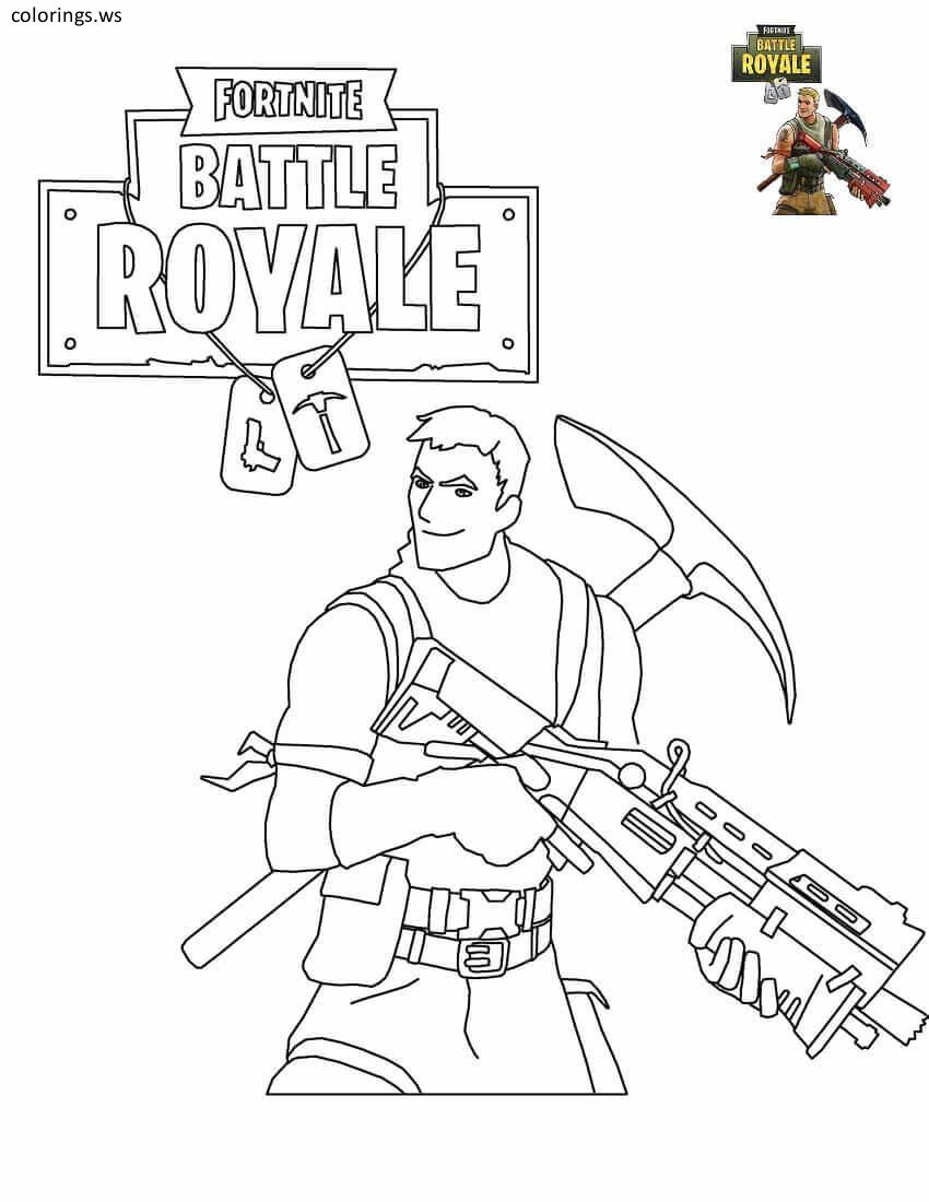 free printable fortnite coloring pages