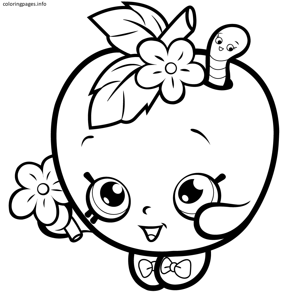 shopkins coloring pages apple blossom