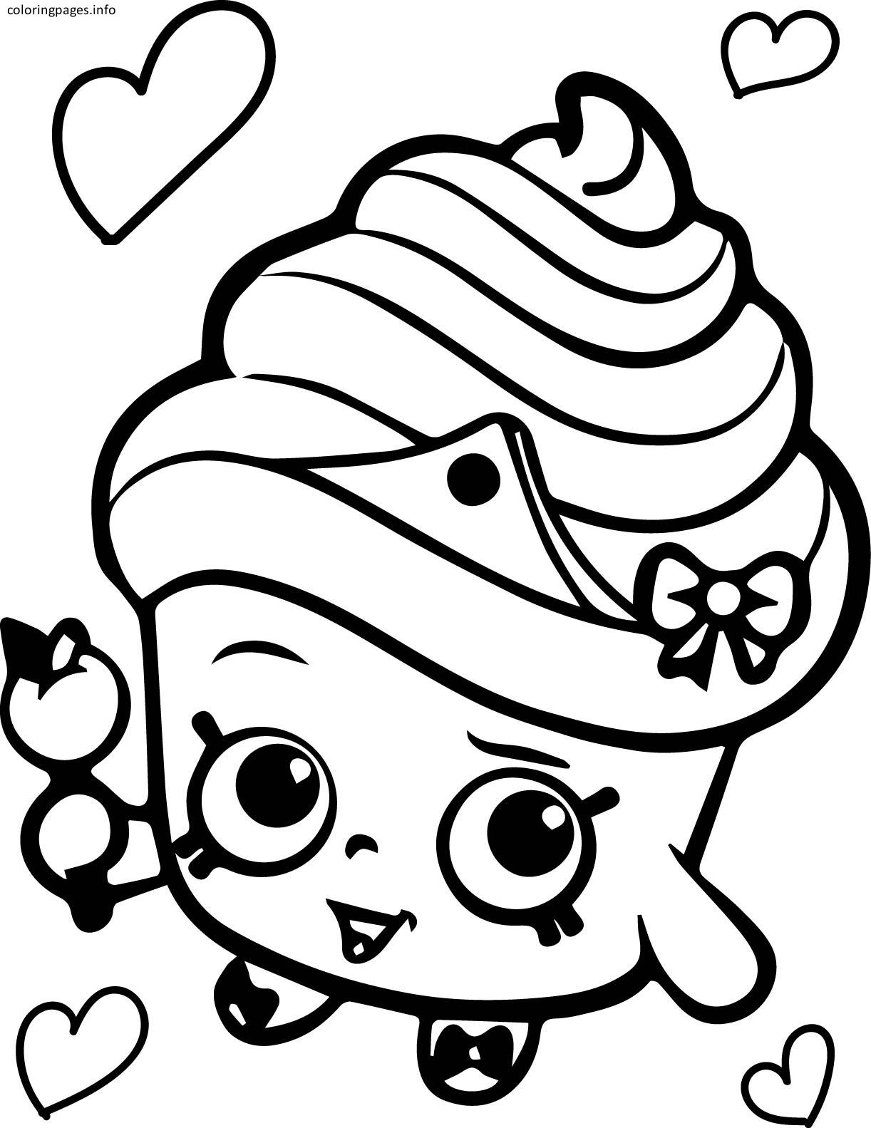 shopkins coloring pages cupcake queen