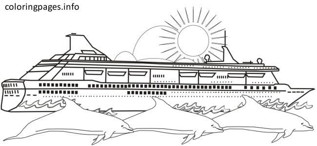 cruise ship coloring pages to print