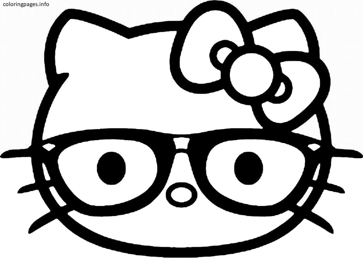 hello kitty face emoji coloring page